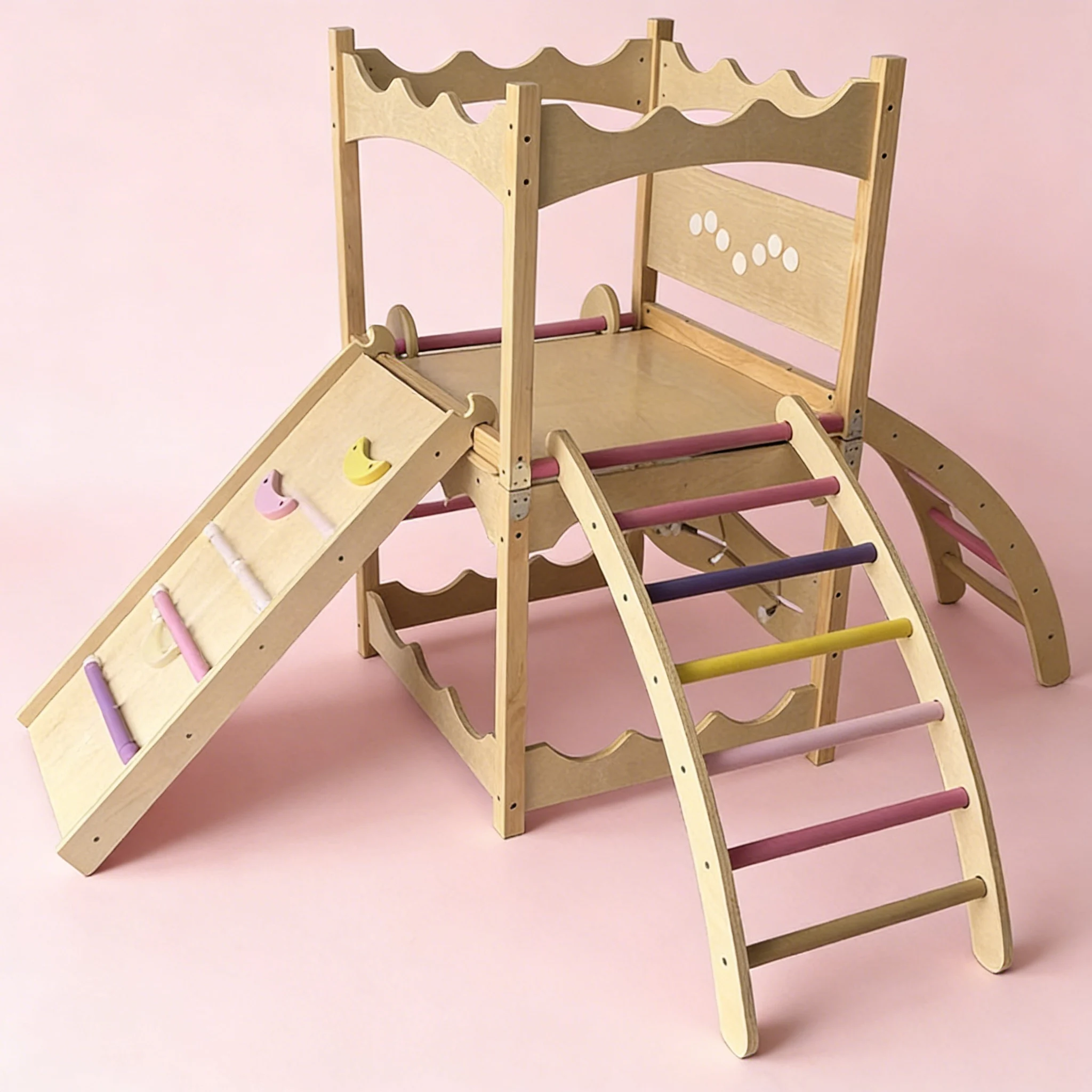 High Quality Climbing Wall Frame Wooden Custom Wooden Climbing Frame Adjustable for Indoor Rock Climb Train