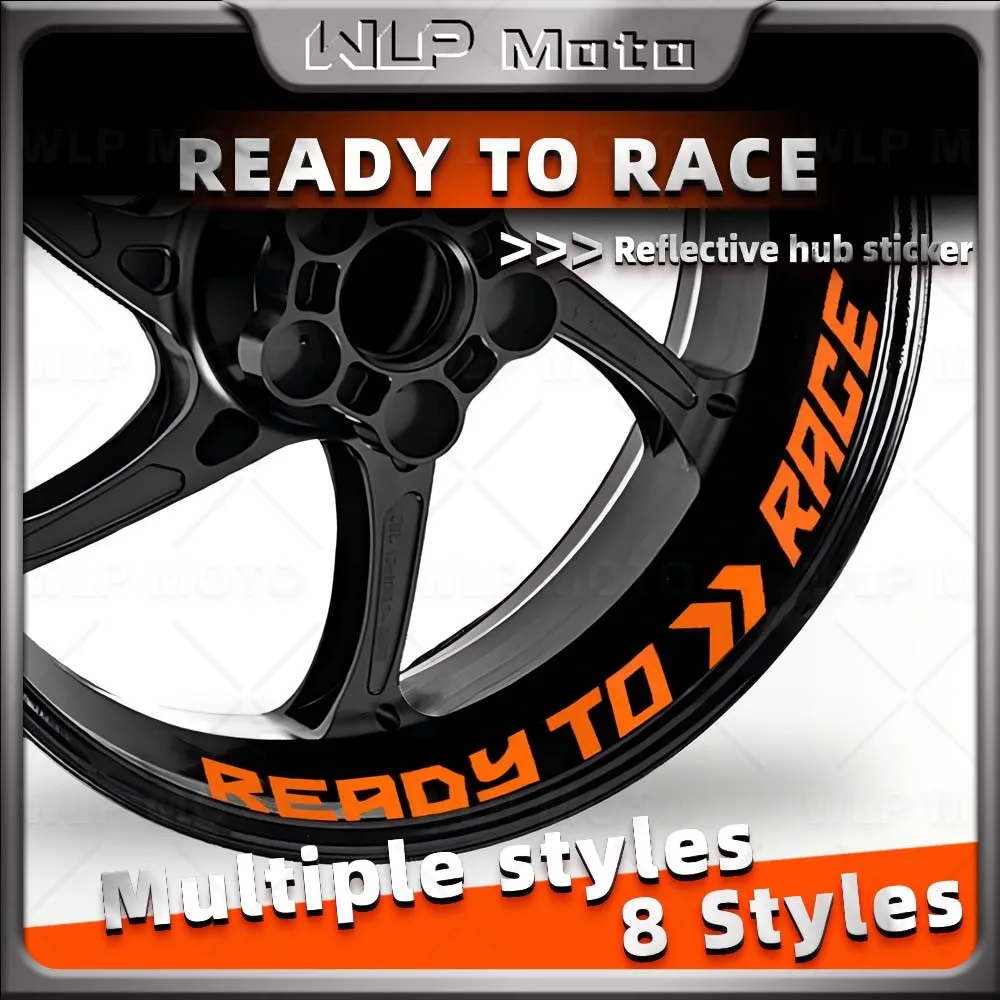 ل R2R DUKE 790 890 1290 250 390 125 دراجة نارية عجلة عاكسة ملصق "جاهز للسباق" محور شريط الشريط ملصق مائي الملحقات