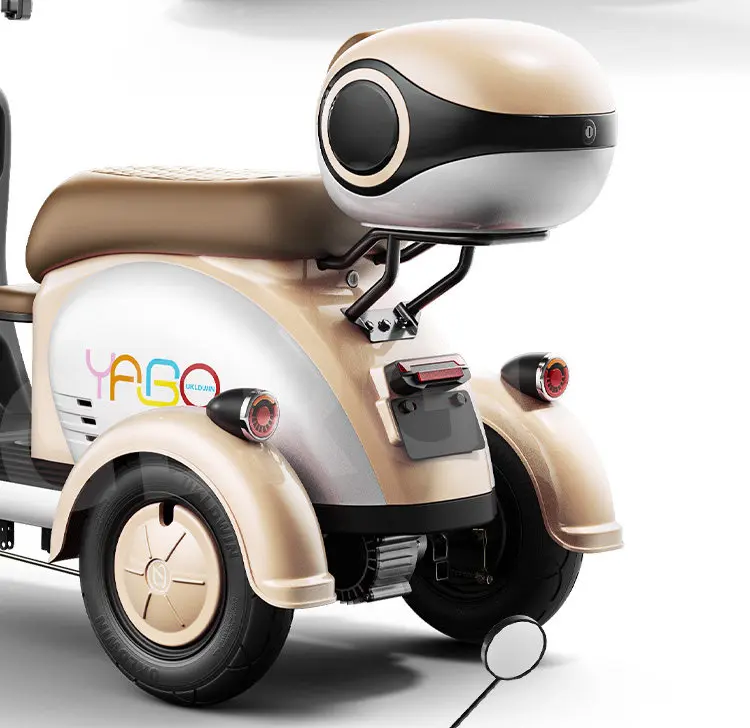 Electric Tricycle, Household Small Women's Pick-up and Drop-off Child Scooter, Parent-child with Baby Lithium Battery Battery