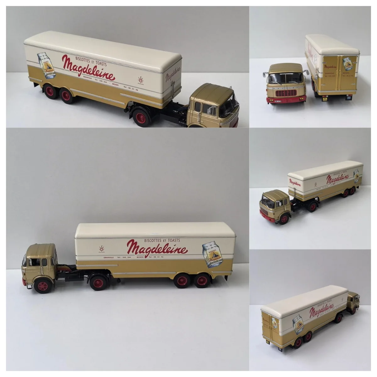IXO Diecast Escala 1/43 Berliet TR12 Camión Remolque Vehículo de Transporte con Carroza Delantera de Aleación y Plástico, Modelo de Coche de Aleación 41