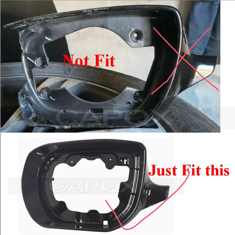 CAPQX For Hyundai Santa Fe Santafe IX45 2013-2018 Car Rearview Mirror Glass Lens Side Mirror Lid Cover Mirror Frame Turn Signal