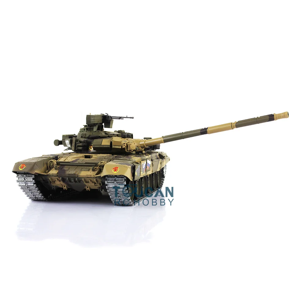 Children Toys 2.4G 7.0 HENG LONG 1/16 Scale Upgraded Metal Ver Russia T90 RTR RC Tank 3938 TH17846-SMT4