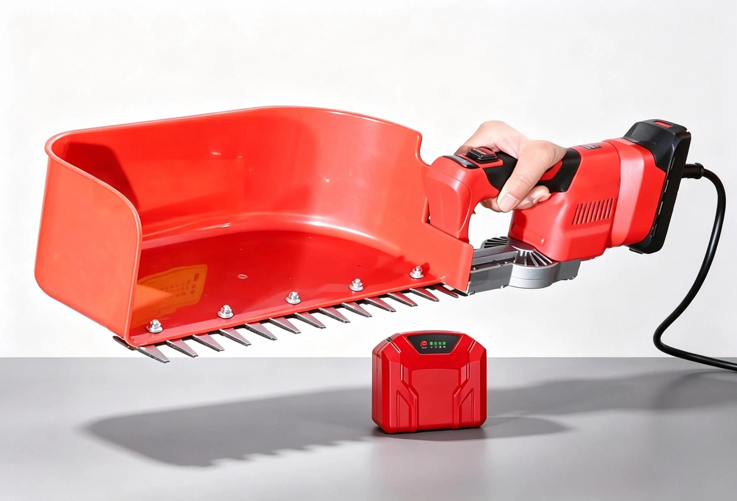 Cordless Electric Hedge Trimmer, Mini Tea Leaf Harvester, Portable Lawn Mower for Garden & Farm Use