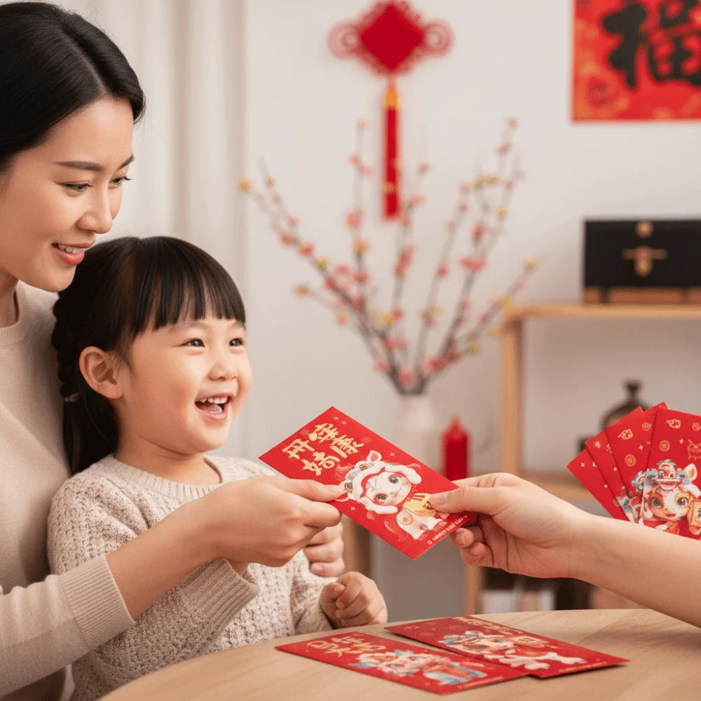 6 шт./12 шт. 2026 конверты с изображением зодиака, красные конверты красного цвета, креативные счастливые мешочки для денег, конверты с героями мультфильмов по знаку зодиака, весенний фестиваль