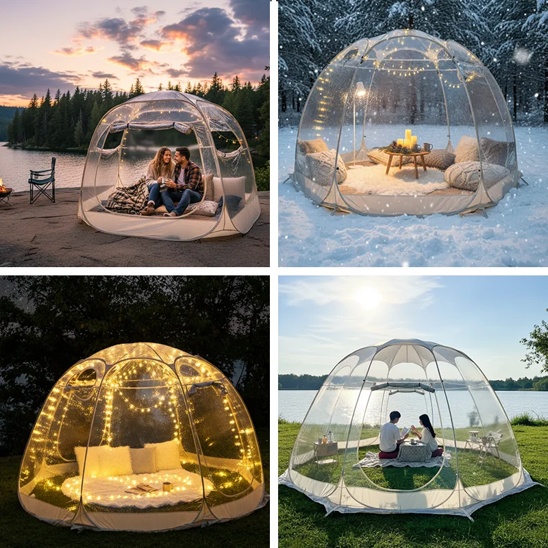 Large Clear Bubble Tent 4-6 Person Pop Up PVC Dome Shelter Backyard Patio Camping Picnic Wedding Photo Booth Instant image 6