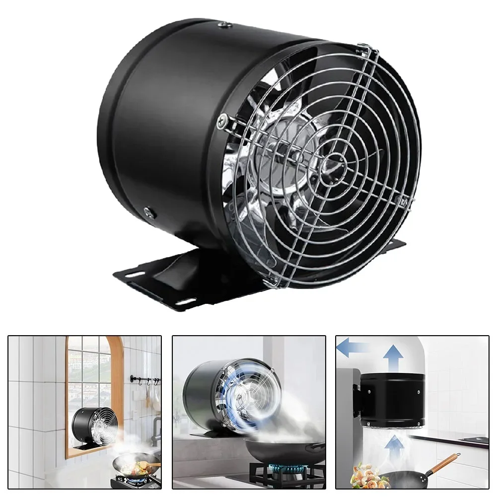 1PCS Exhaust Fan Household Kitchen Wall Fan 6inch Duct Fan Low Noise Bathroom Exhaust Fan Copper Motor Power Accessories