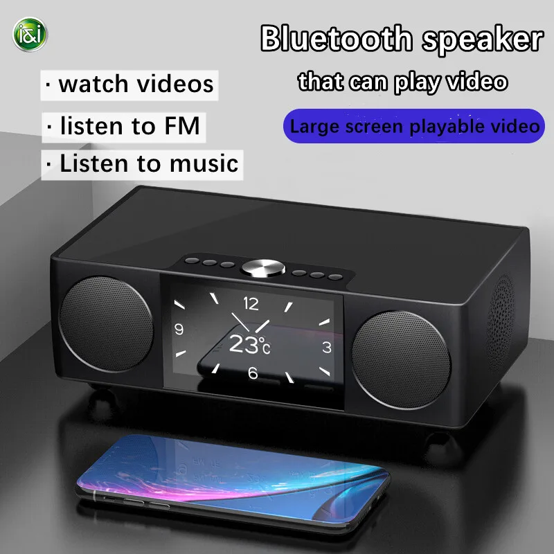 

Wireless Caxia De Som Bluetooth Speaker Video Player 8800mAh Home Theater Sound Box Music System with AUX USB TF Clock Display