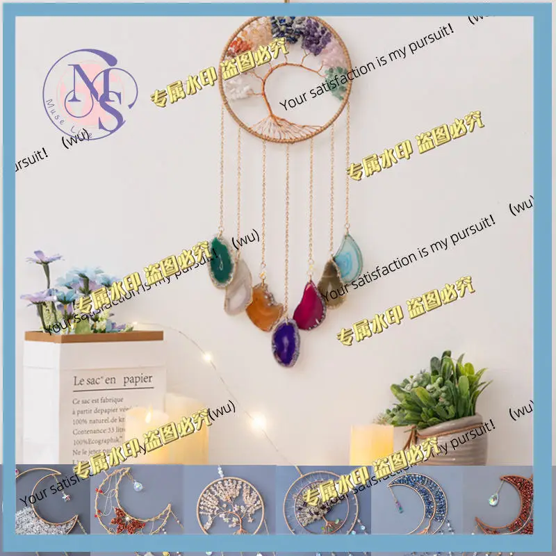 Crystal Catcher 7 Chakras, Tree of Life, Obsidian, Amethyst, Healing Decoration