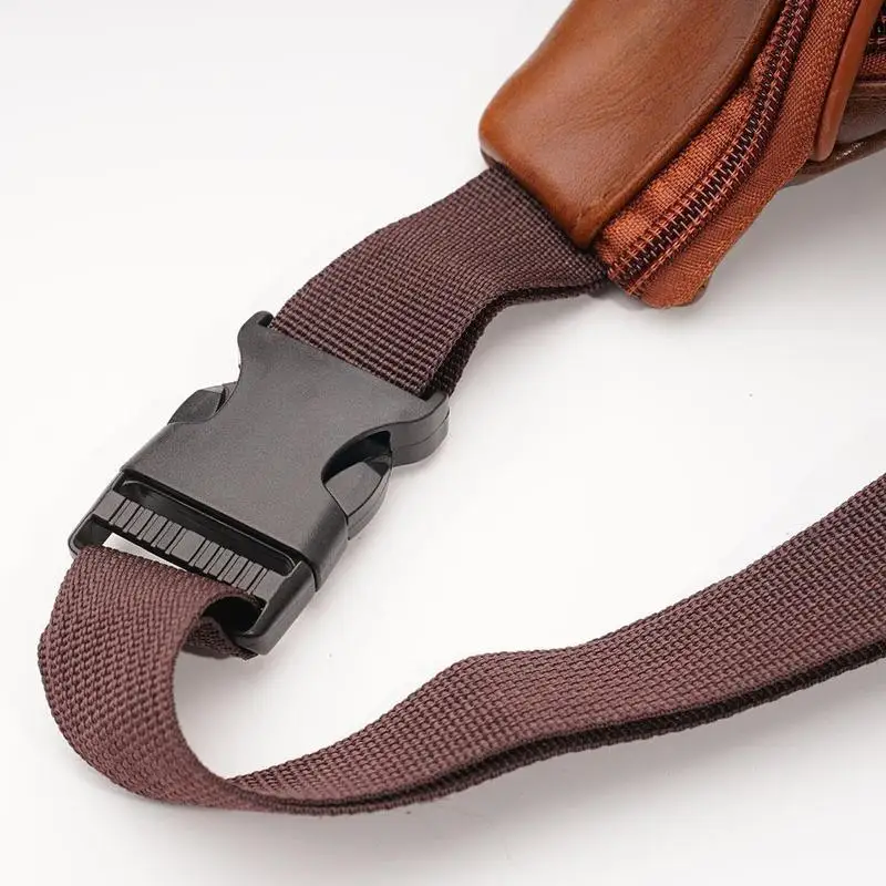 Herren-Gürteltasche aus PU-Leder, Hüfttasche, Kunstleder-Bauchtasche, modische, luxuriöse kleine Umhängetasche für Männer – Detail 27