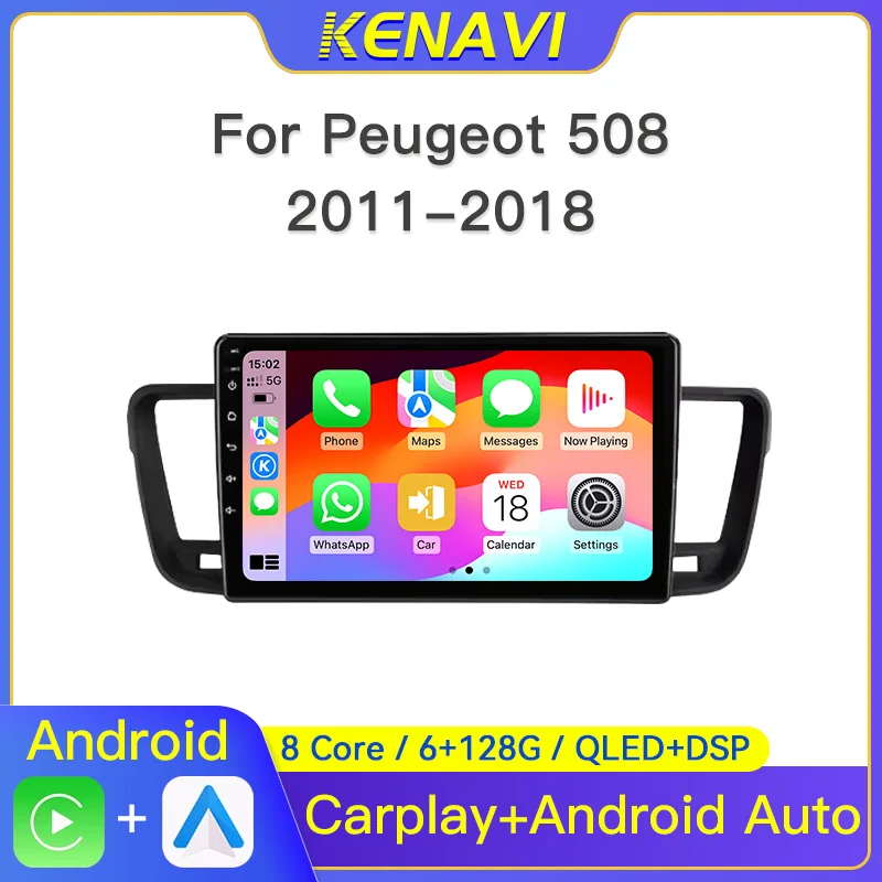 

Автомобильная стереосистема на базе Android 2 Din для Peugeot 508 2011-2018, мультимедийный видеоплеер, навигация, GPS Carplay, авторадио, головное устройство, 2 din, без экрана DVD, интеллектуальные системы