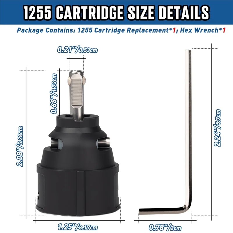 ABGG-For Moen Single Handle Kitchen Lavatory Model Cartridge Replacement 1255 For Fixing Leaks Hex Wrench Included