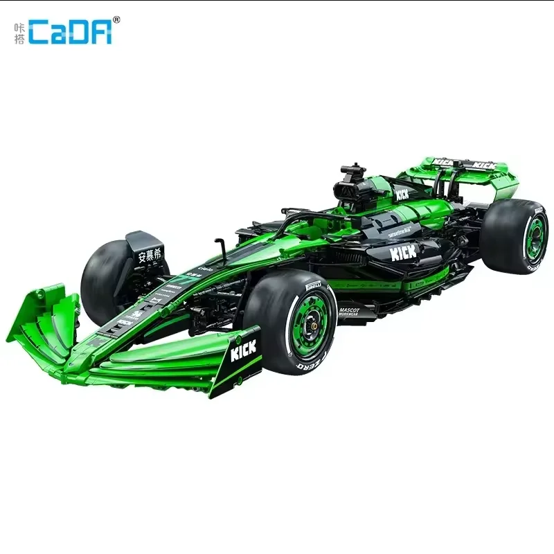 카다 1:8 MOC 사우버 F1 팀 C44 F1 레이싱카 번호 24 스포츠카 1:24 블록 조립식 자동차 브릭 장난감 선물