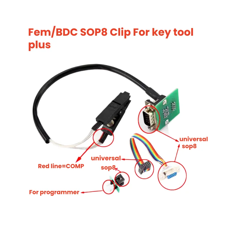 Peter-key FEM BDC Adapter Universal SOP8 Clip for Xhorse Key Tool Plus VVDI PROG CGDI ACDP x1 x3 x5 x6 3 series Key Programmer