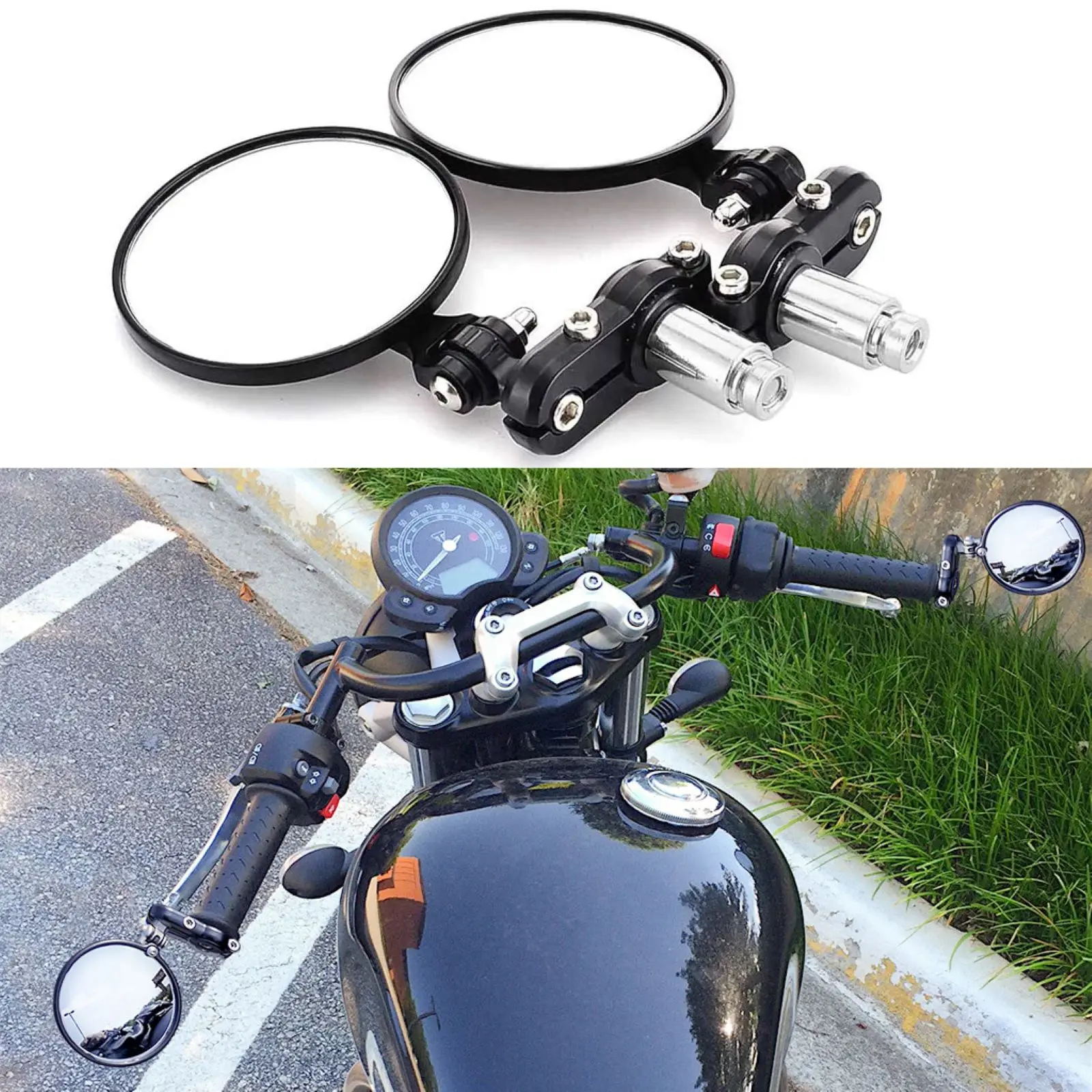 2Pcs Motorcycle Bar…