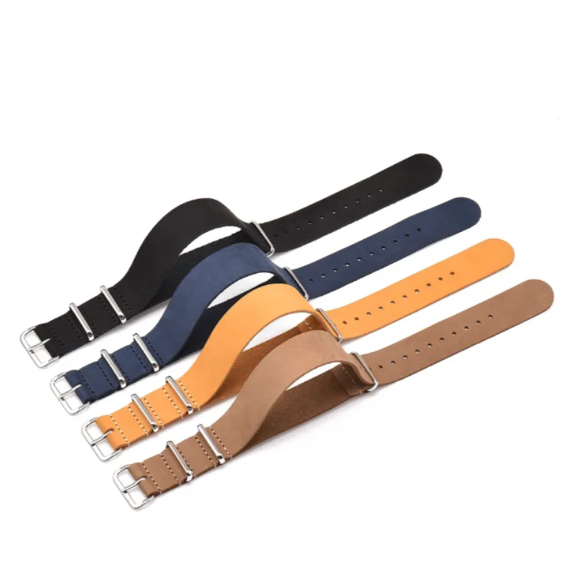

High Quality Matte Cowhide Leather Watch Strap for 18mm 20mm 22mm 24mm Universal Sport Waterproof Watch Band Bracelet with Tool