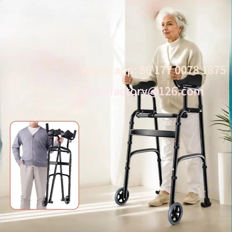Customizable Elderly Walking Cane Foldable Mobility Walker for Adults Lightweight Crutches Leg Sturdy Assistive