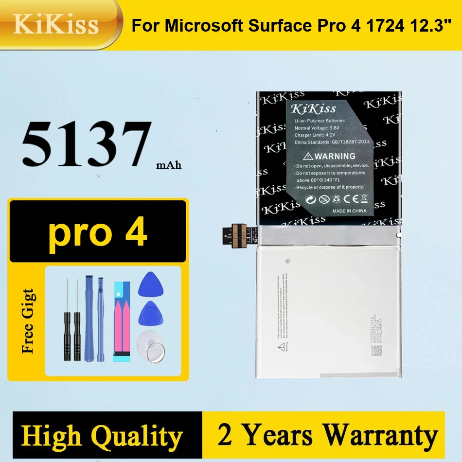 

Pro 4 5137Mah Battery For Microsoft Surface 1724 12.3" Rechargeable Fast-Charging Tablet