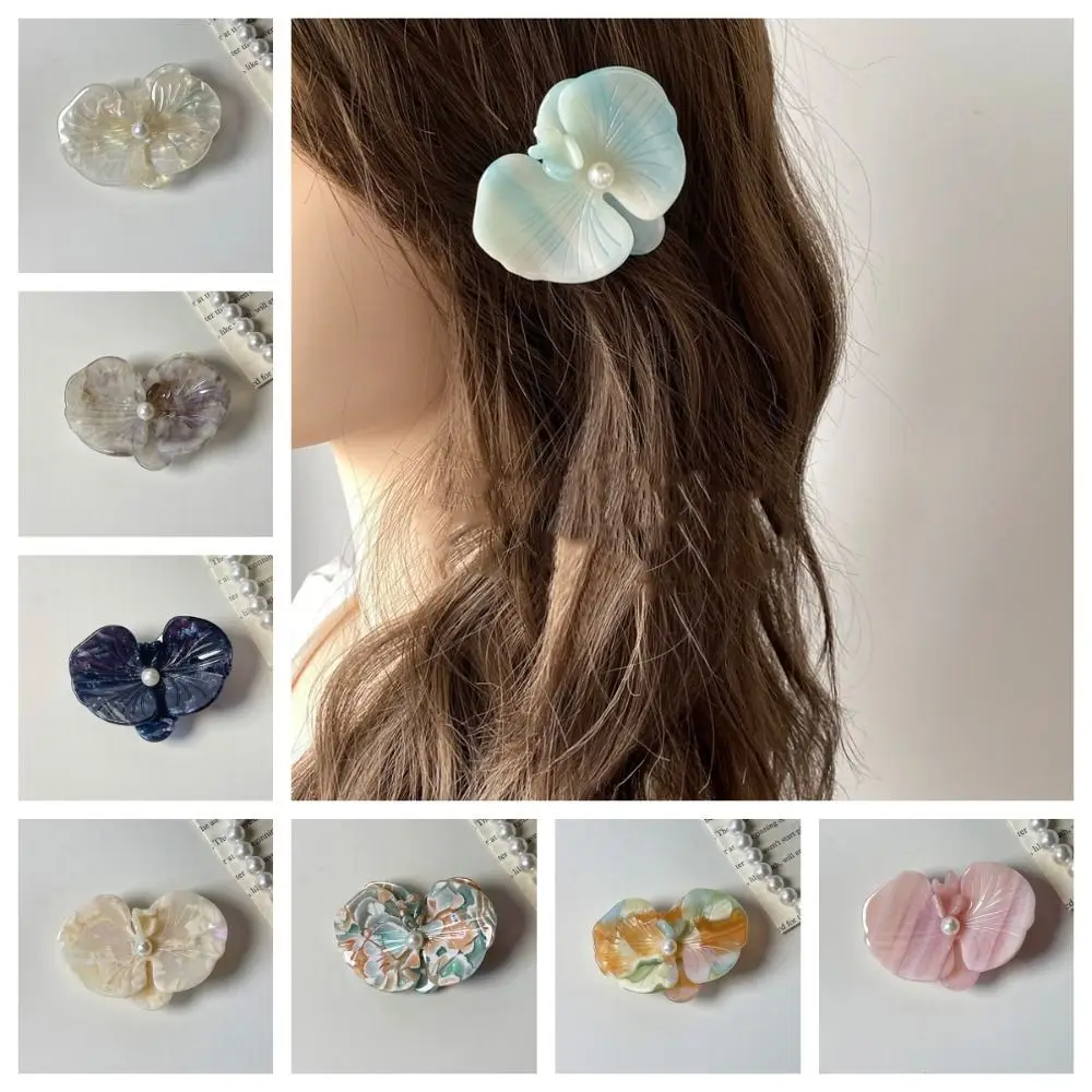 

Side Clip Acetic Acid Hairpin Floral Korean Style Flower Duckbill Clip Hair Accessories Butterfly Orchid Fresh Barrettes