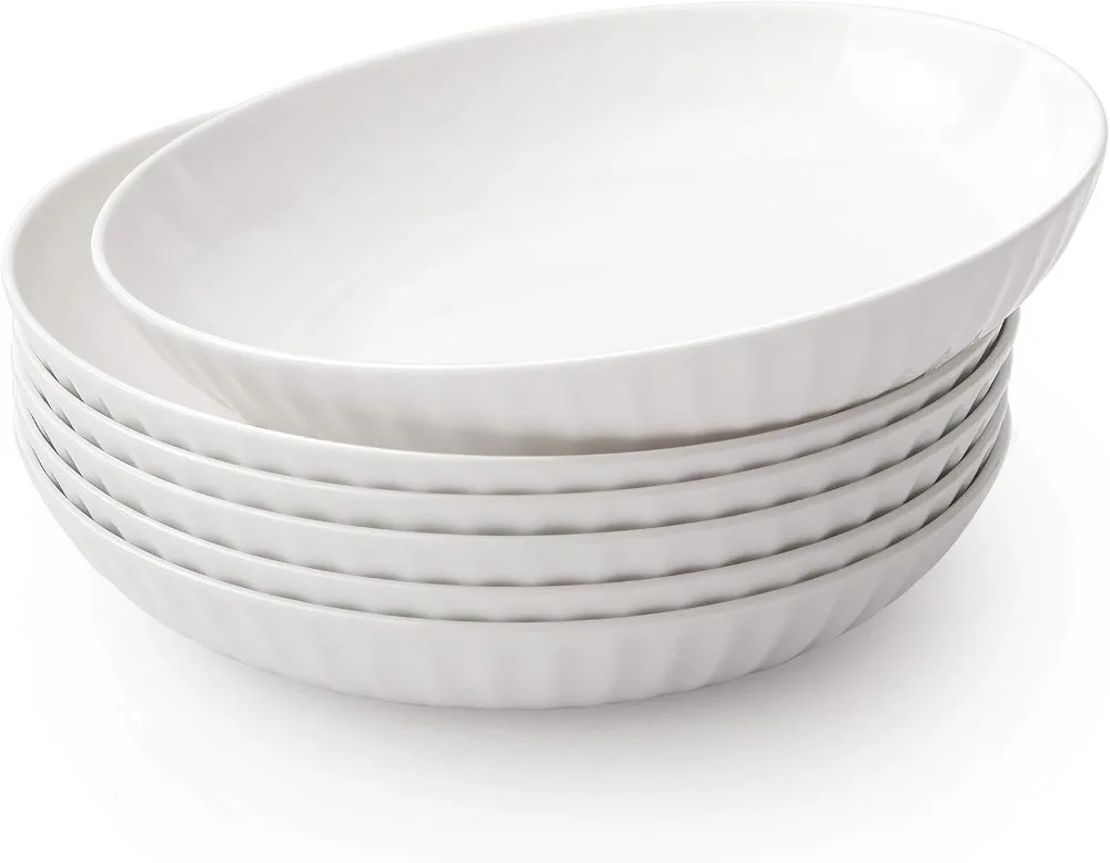 

Eco-Friendly Porcelain Bowl: Light, Strong & Safe for Microwave, Oven, Dishwasher - 7.9" Diameter