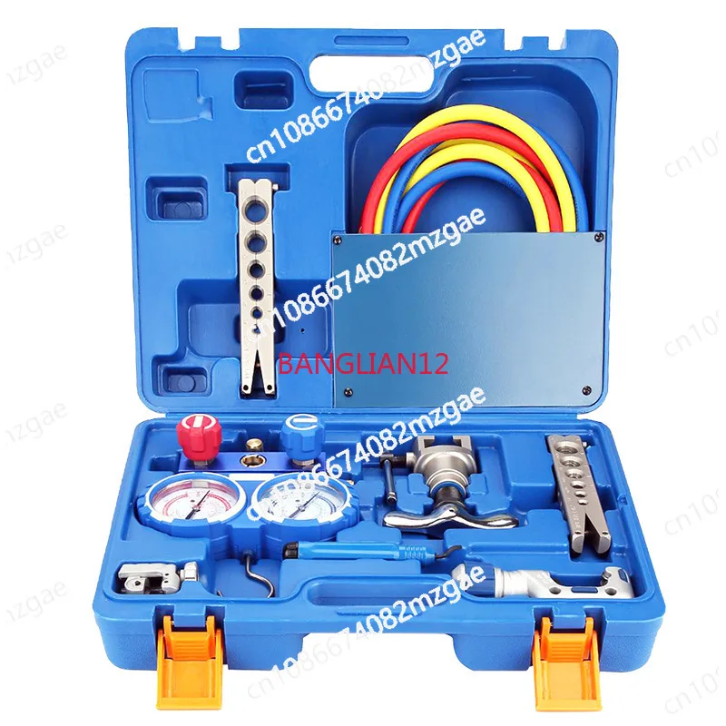 VTB-5B Refrigeration Integrated Torch Kit Refrigeration Kit Expander Kit with R410 Refrigerant Pressure Gauge