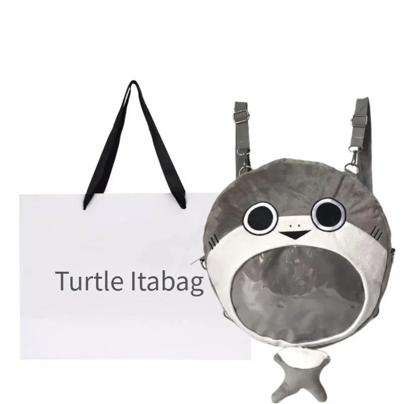 

Turtle Itabag Y2K Crossbody Bag Velvet Kawaii Doll Bag Female Zipper Color Contrast Plush Autumn Winter Cartoon Ins Backpack New