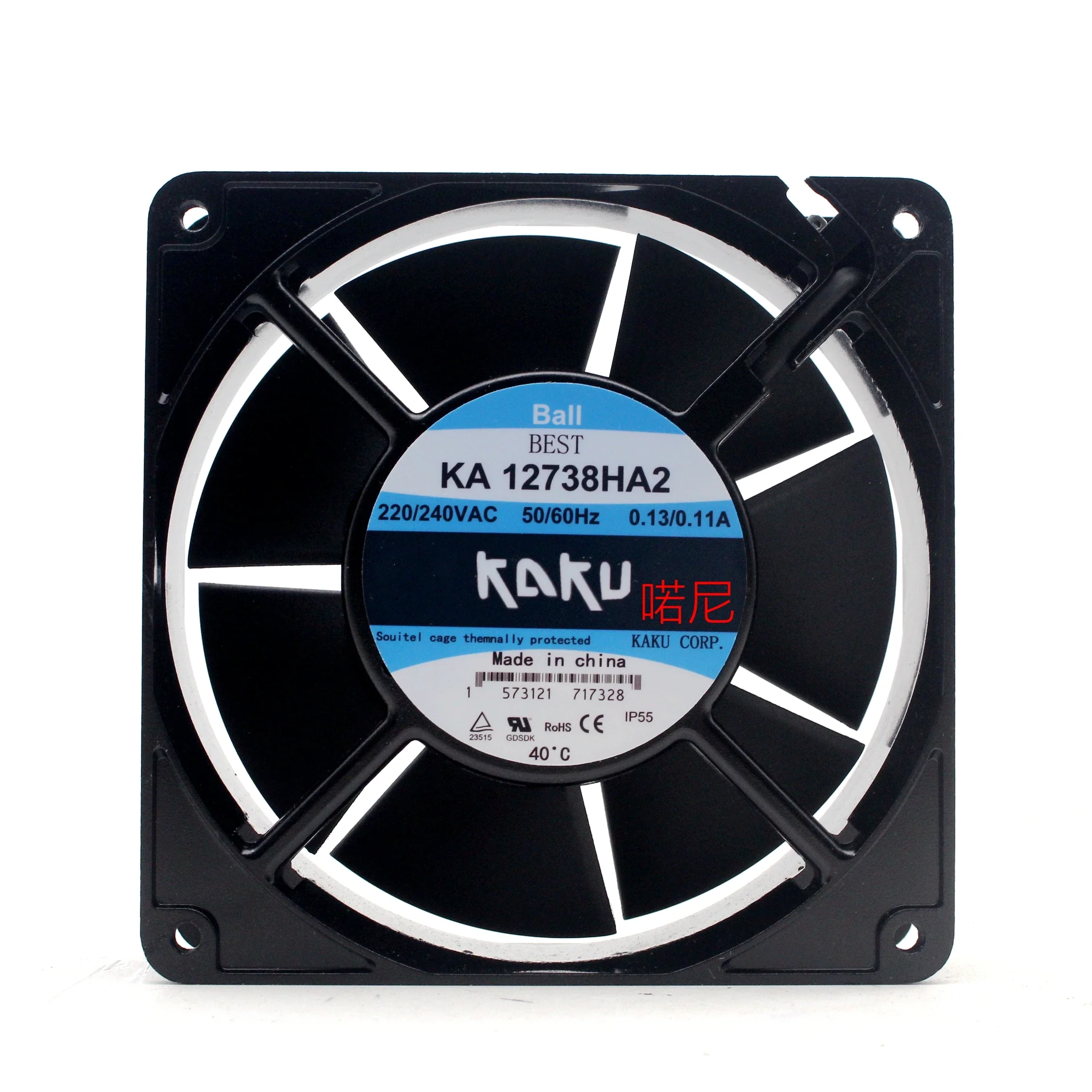 

KAKU KA12738HA2 AC 220 В 0,13/0,11 А 127x127x38 мм Вентилятор охлаждения сервера