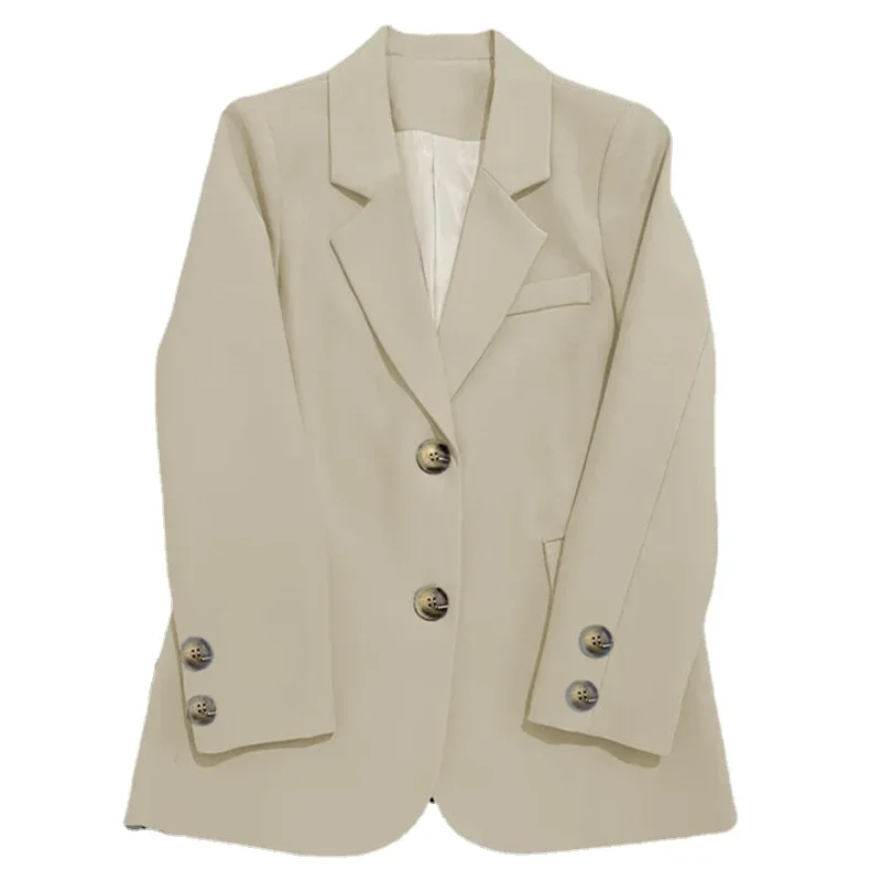 

Women's Blazer Long Sleeve Loose Blazers Pockets Jackets Coat Office Lady Jacket Female Notched Tops Suit Blazer Jackets Outwear