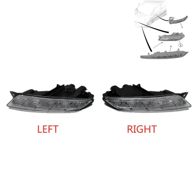 Front Bumper LED Daytime Running Light 1 Pair For Citroen B73R C4L 2012-2019 YL00159780 YL00159680 Headlights Fog Lamp