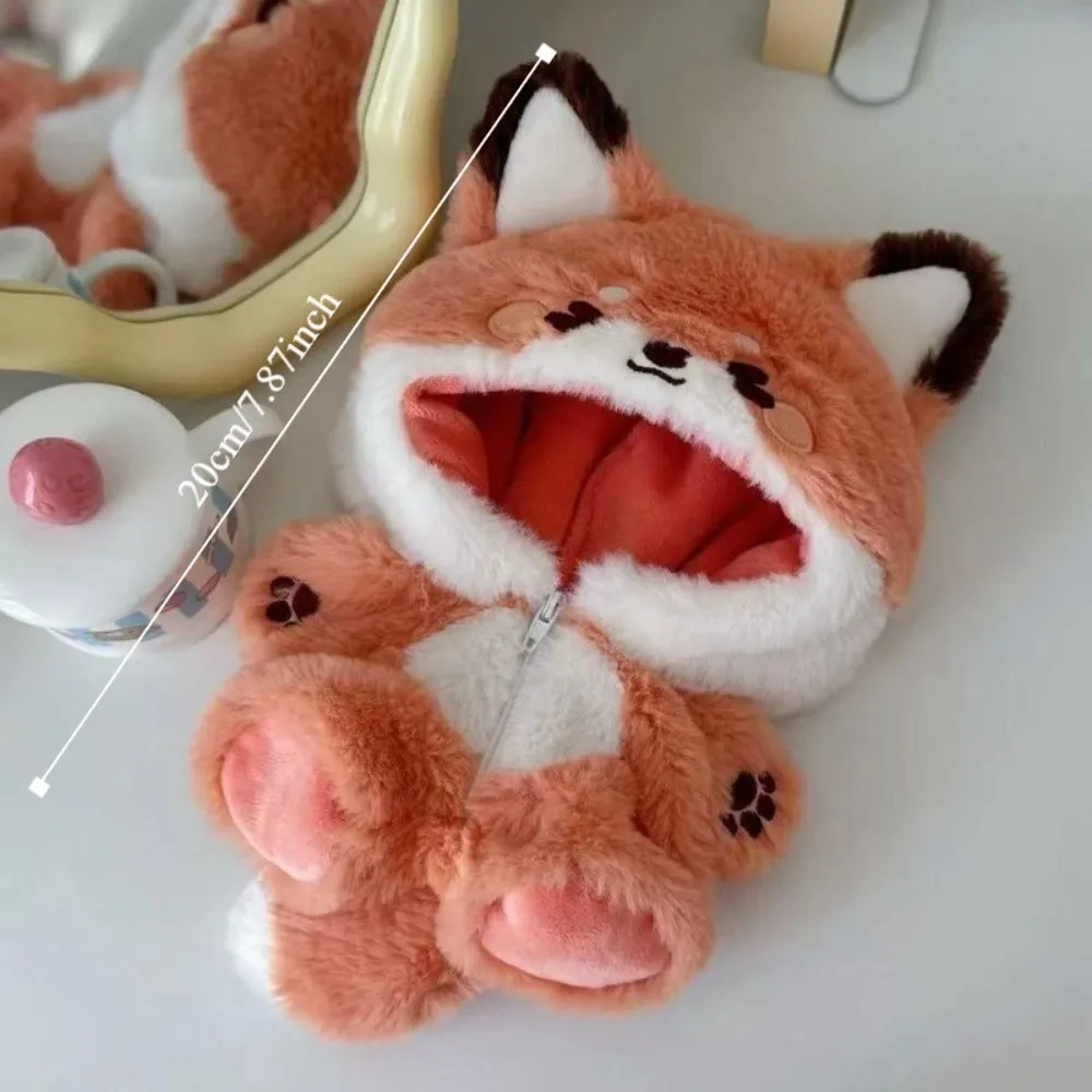 Cute Outfit 20cm Baby Clothes Fox Bunny Animal Onesie Dolls Accessories Doll Costume image 6