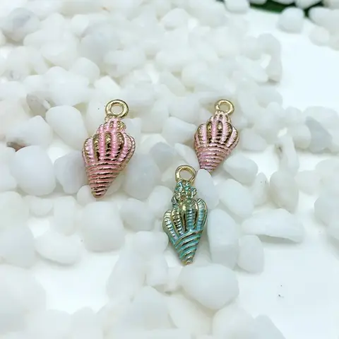 13 पीस/सेट समर बीच स्टारफिश शैल आकर्षण रंगीन तांबे के पेंडेंट आभूषण DIY कंगन हार कान की बाली आभूषण बनाने के लिए 8 best sales आभूषण आकर्षण - №5