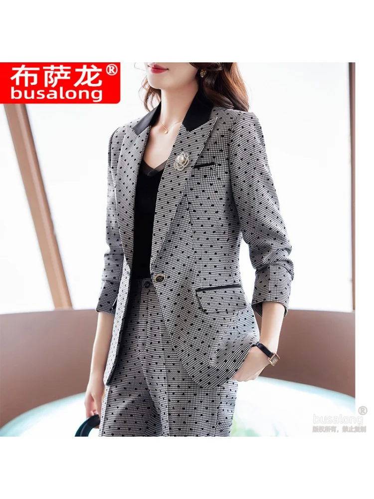 Autumn and Winter Women's Suit Business Wear Women's Suit Work Clothes Formal Wear Ol Slim Suit Fashion Work Clothes