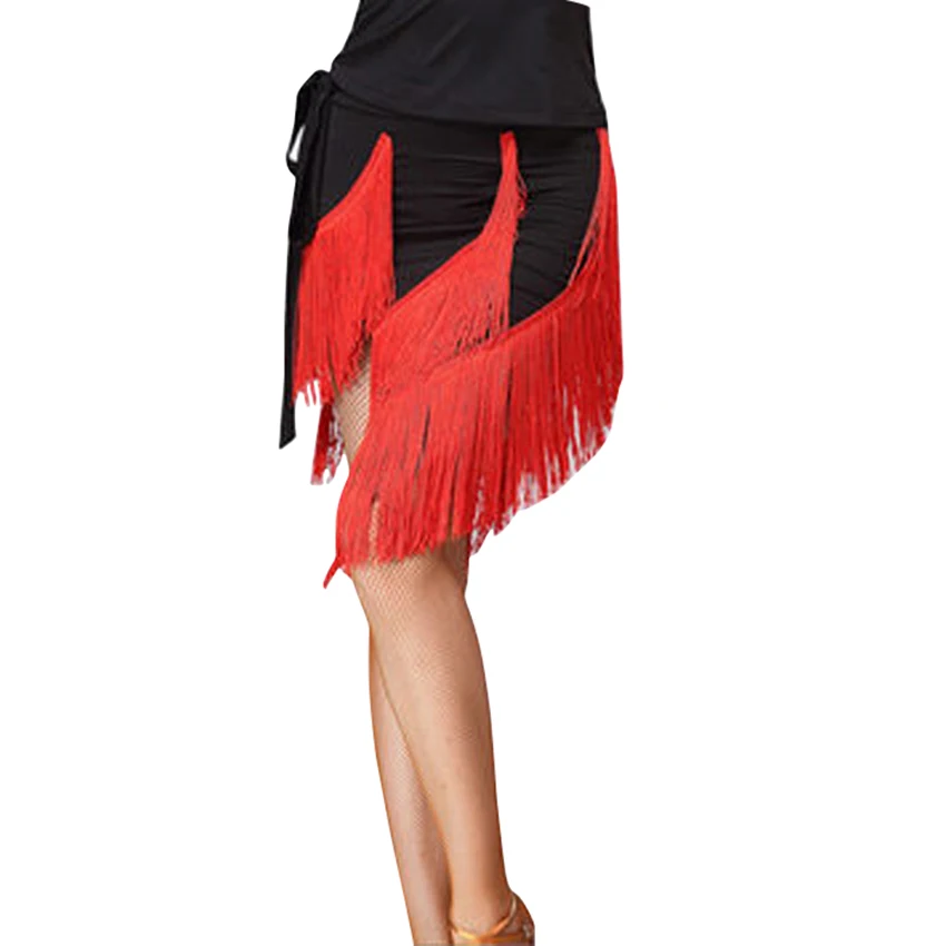 

Latin dance skirt adult female skirt spring new Latin practice skirt bag hip tassel skirt practice clothing