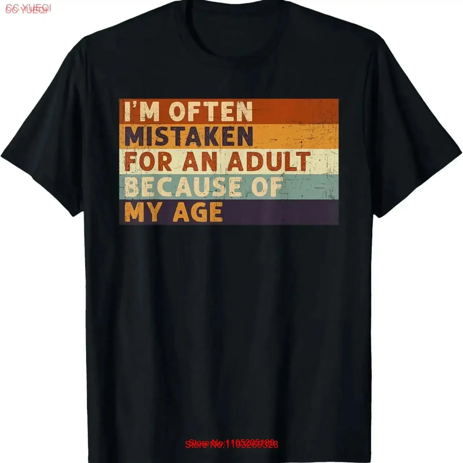 Funny I'm Often Mistaken For An Adult Because Of My Age T Shirt vintage Washed fashion Versatile graphic Slightly vintage