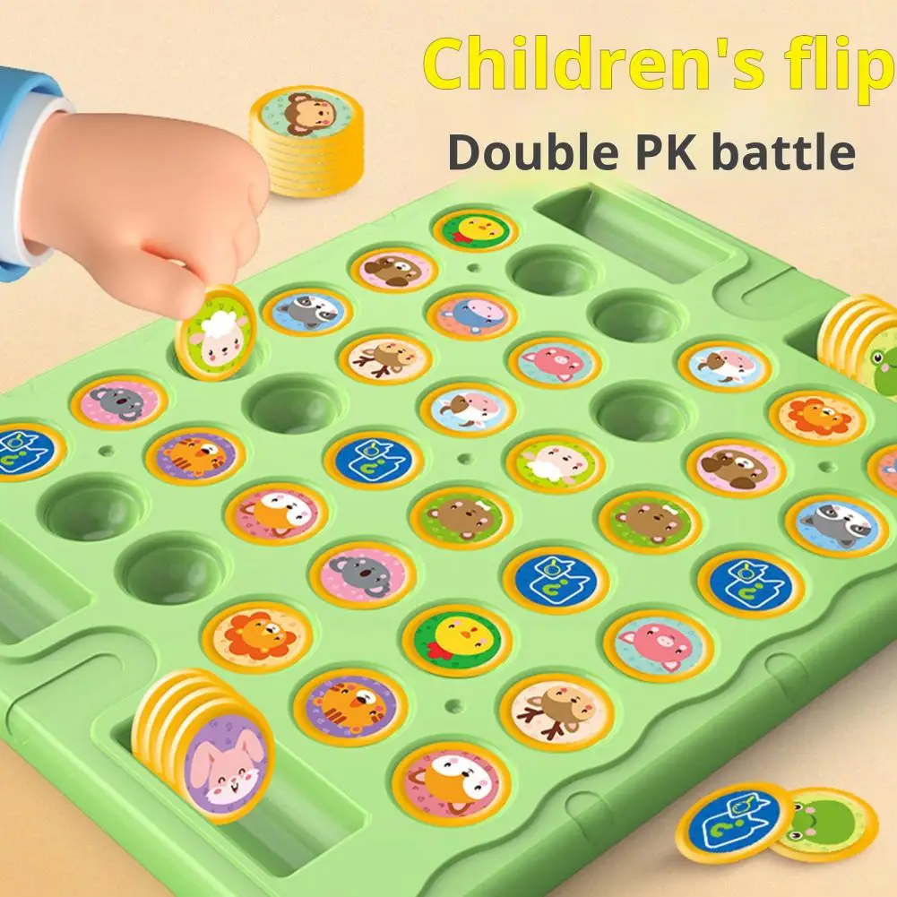 1 Set Kids Memory Flip Chess Game Educational Flipping Chess Game Educational Memory Challenge Toy for Toddlers 2 Players Toys