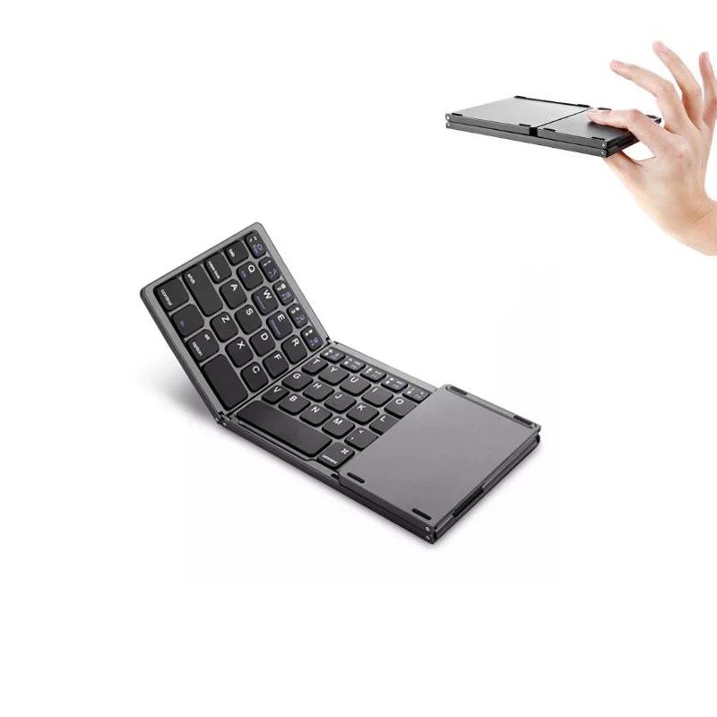 Portable Folding Bluetooth Mini Keyboard Foldable Wireless US Keypad for IOS/Android/Windows ipad Tablet
