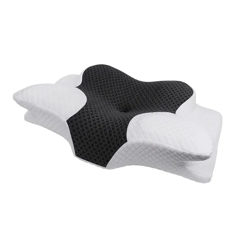 Memory Foam Cervical Pillow 2 in 1 Ergonomic Contour Orthopedic Pillow Neck Pain Contoured Support Pain Relief Sleeping Pillow