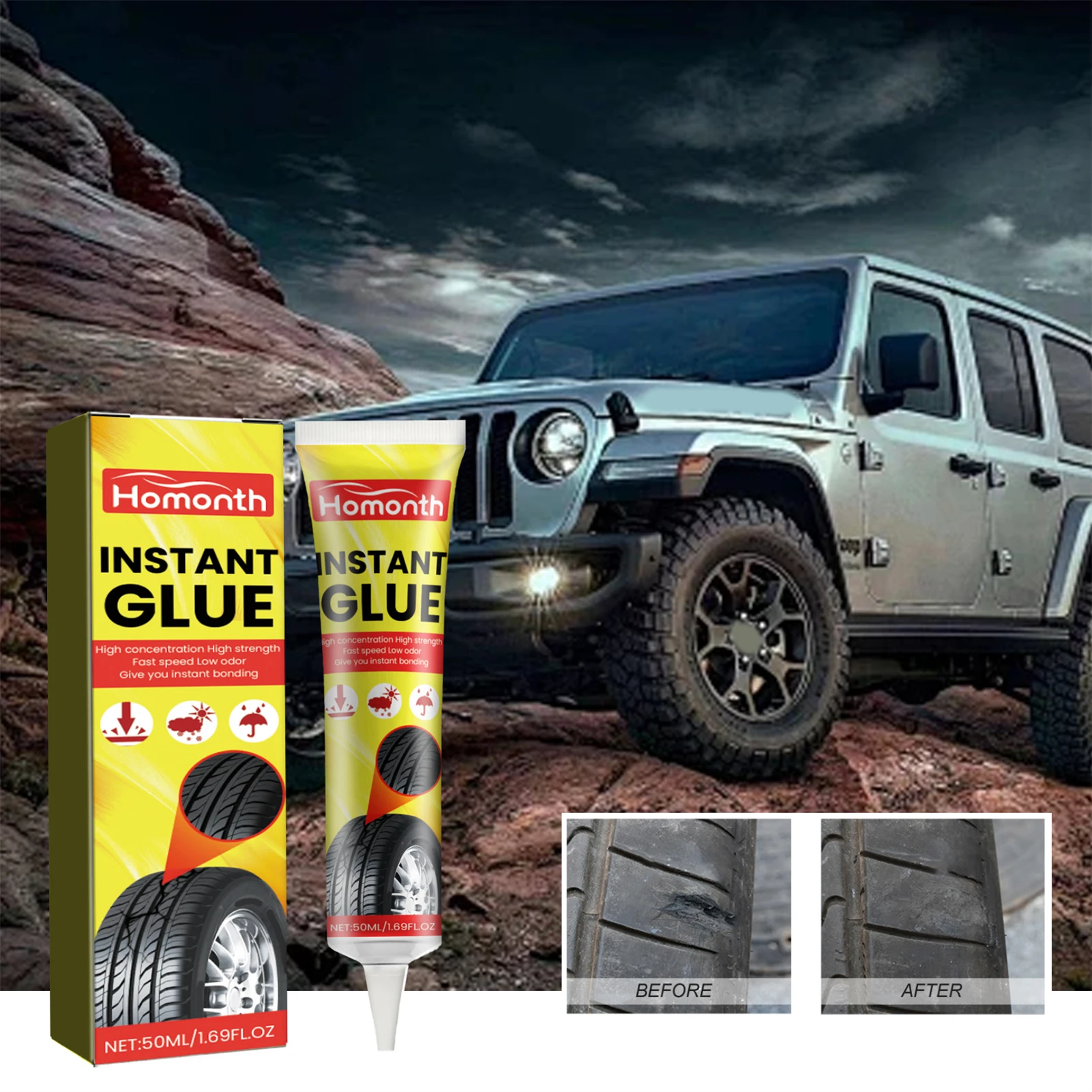 

Car Tire Instant Glue Tire Glue Super Glue Repair Motorcycle Tyre for Car Motorcycle Truck Tires