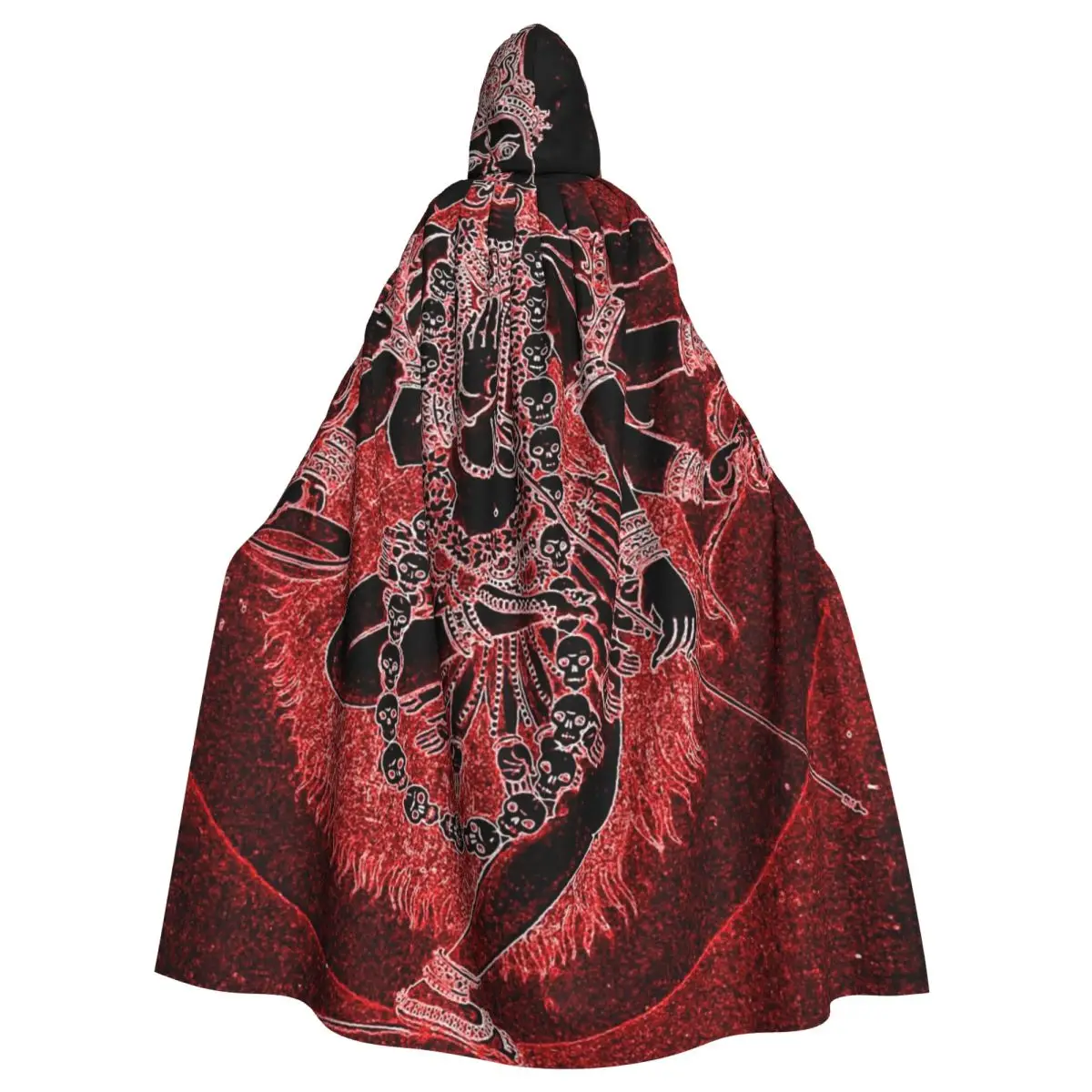 Cosmic Kali Ma-Diosa hindú de la destrucción capa larga con capucha disfraz Medieval de bruja capa de Cosplay fiesta de Halloween adulto Unisex