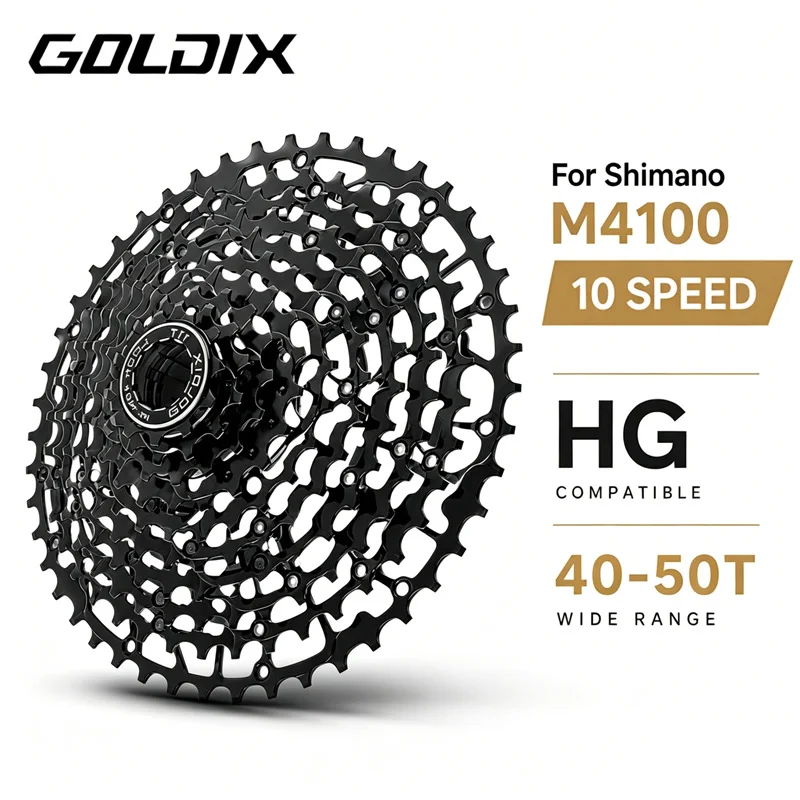 Cassete GOLDIX de 10 velocidades para mtb 11 40 42 46 48 50 para Shimano M4100 microshift, cassete de bicicleta de montanha ultraleve de 10 velocidades.