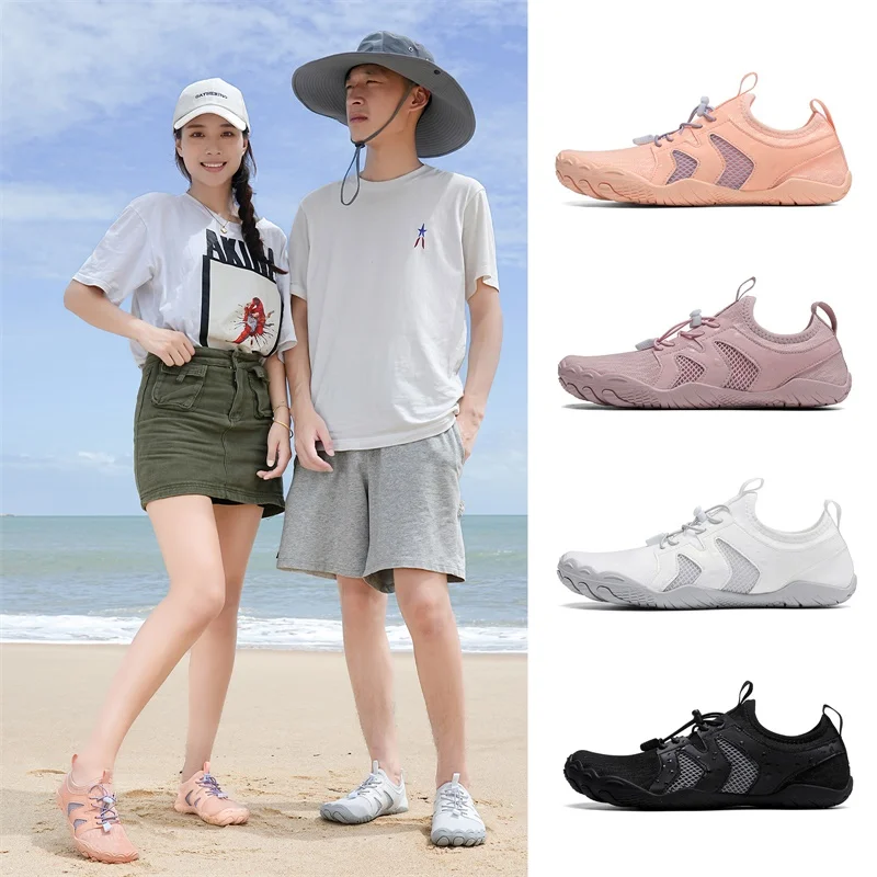 2024 Barefoot Aqua Shoes five-finger swimming Shoes Women's Beach Sports Shoes Fashion Men's fitness shoes Unisex Water Shoes