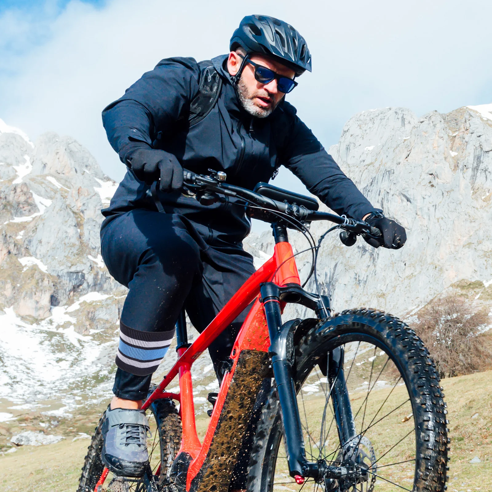 

1 Pair Elastic Band Legging Belt For Cycling Mountain Bike Outdoor Sports Trousers Tightening Strap Boot Ankle Secure Fit