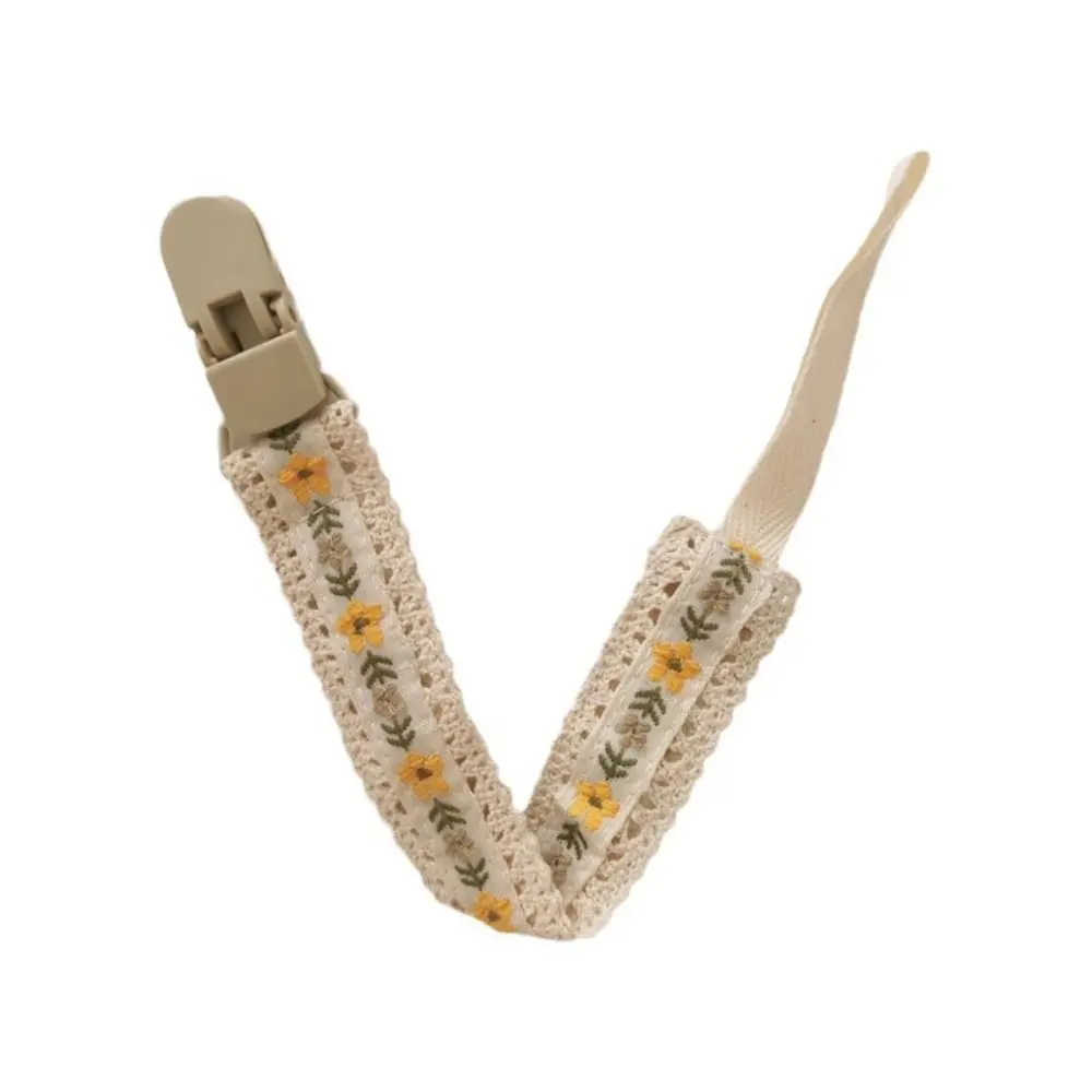 

Ethnic Style Baby Cloth Pacifier Chain Embroidery Floral Adjustable Soother Holder Dummy Clips Teether Toys Straps