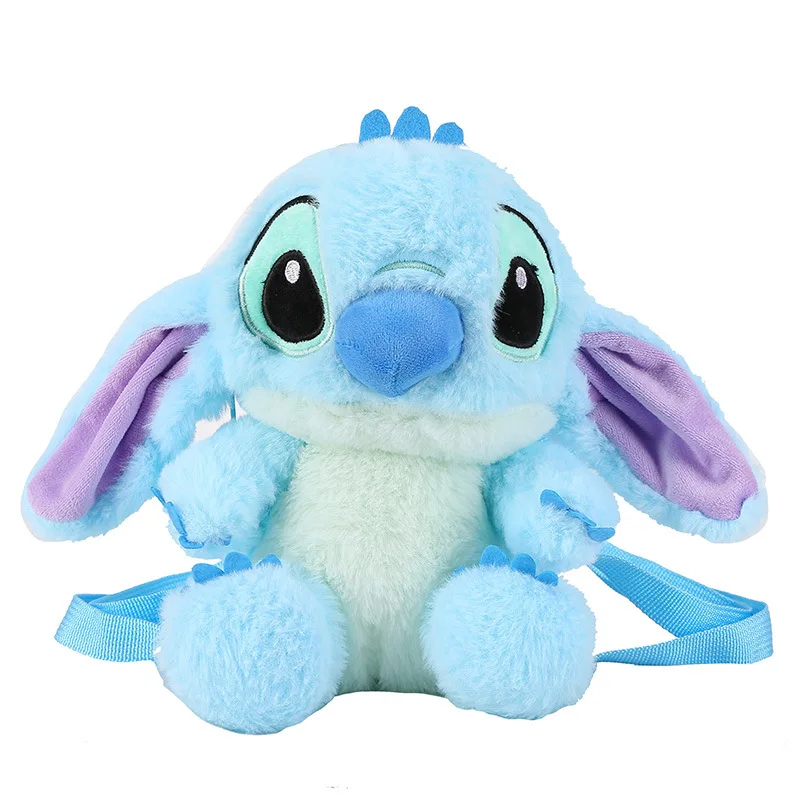 10pcs23cmGenuine Disney Stitch pluszowy plecak śliczne Anime rysunek wypchana lalka Kawaii Stitch zabawki dla dzieci przedszkole tornister