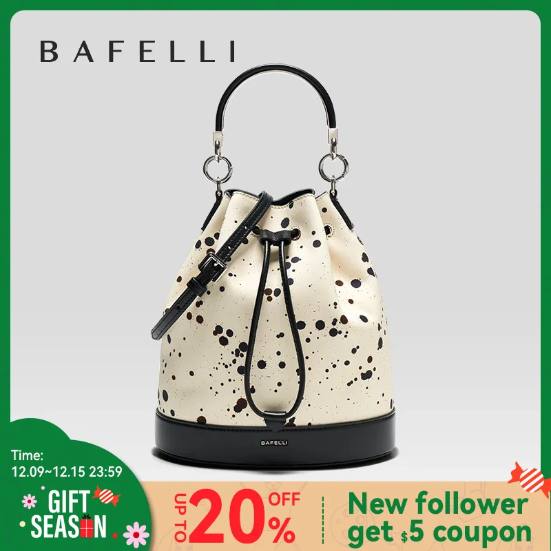 BAFELLI 2023 nuova borsa da donna LUXURY BRAND SPRING SUMER DESIGNER STYLE STRING borse a secchiello in pelle borsa di tendenza originale