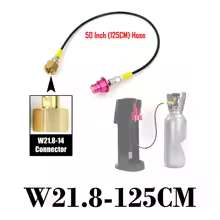【¥2,149】ソーダメーカー用 外部CO2ボンベ変換アダプター W21.8 125CM 特別割引-アリエク特価アラート