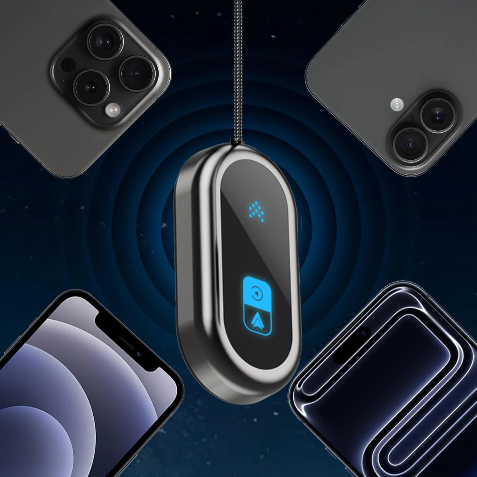 2026 Newest Wireless Car Play Dongle, Wired to Wireless Adapter, Works with Apple CarPlay & Android Auto, Quick Auto Connection