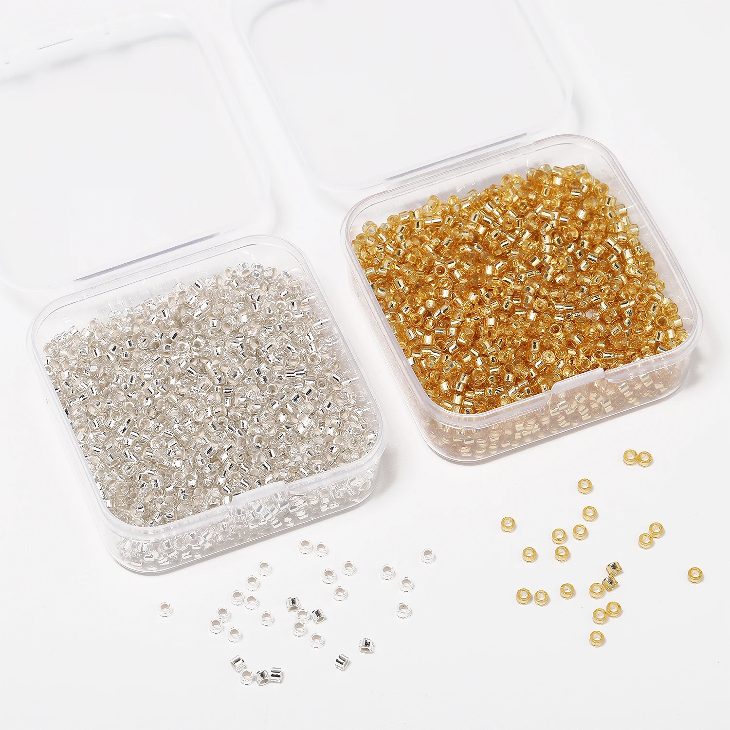 2.5mm Seed Beads Boxed Tibetan Golden Silver Color Glass Spacer Beads for Jewelry Making Needlework Beadwork DIY Accessories - view 5