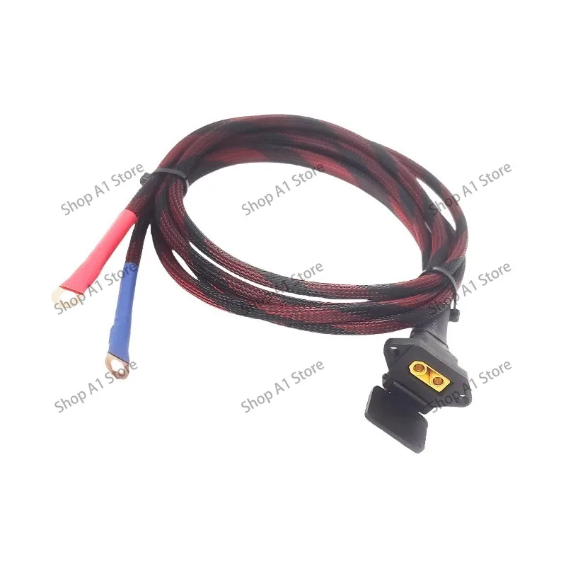 3M 8AWG Ultra Flexible Silicone Cable, XT90 Female + Covered IEC C13 Charging Port with Thickened Copper Lugs
