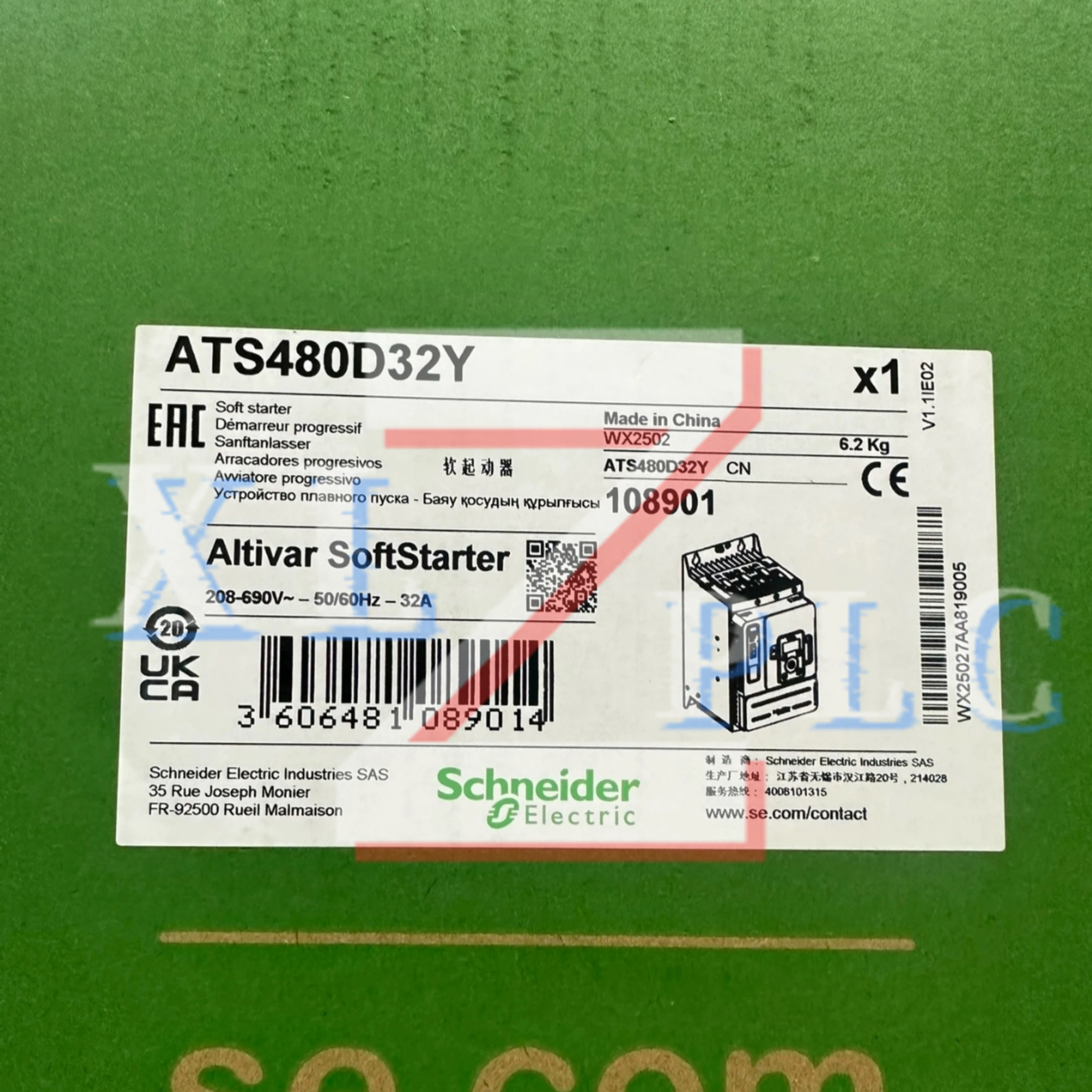 

Софт стартер новый оригинальный ATS480D17Y 17A 7.5kW ATS480D22Y 22A 11kW ATS480D32Y 32A 15kW ATS480D38Y 38A 18.5kW ATS480D47Y