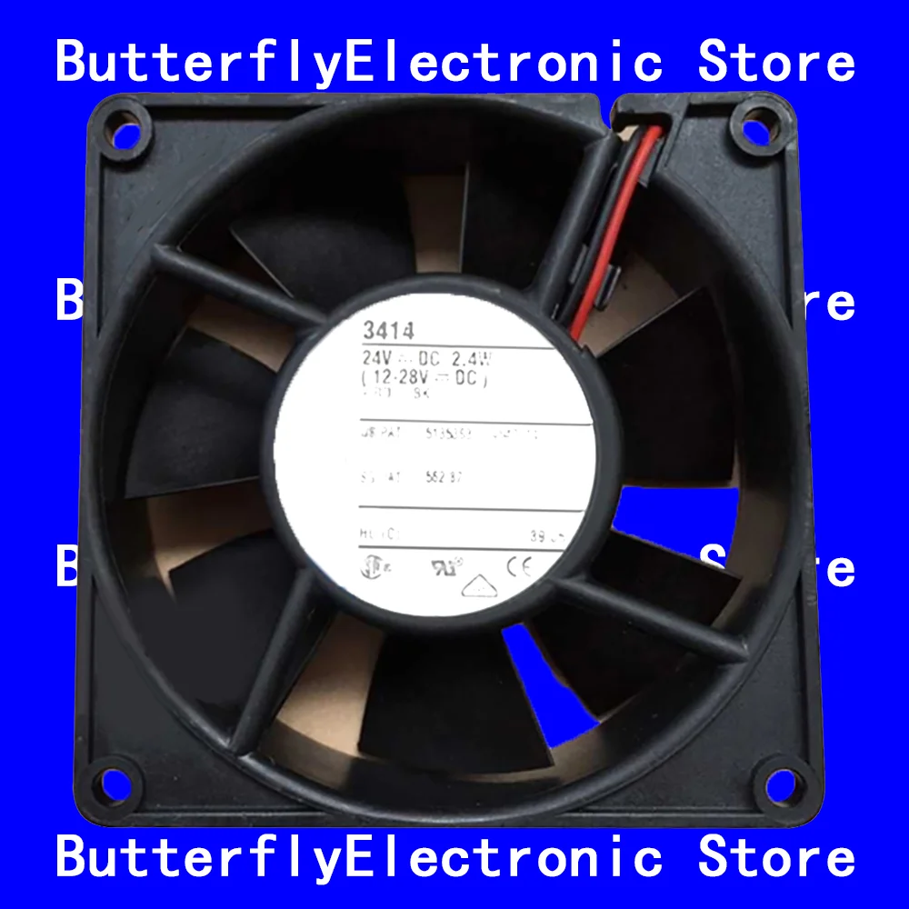 

ОРИГИНАЛЬНЫЙ НОВЫЙ ВЕНТИЛЯТОР 3414 24 В постоянного тока 9225 2,4 Вт 9225 9 СМ 92*92*25 ММ
